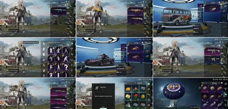 PGM506 Glacier M416 Lv.1, 52 Outfits (2 Mythic), Level 66, Rare AKM, Buggy & Bus Skins (G)